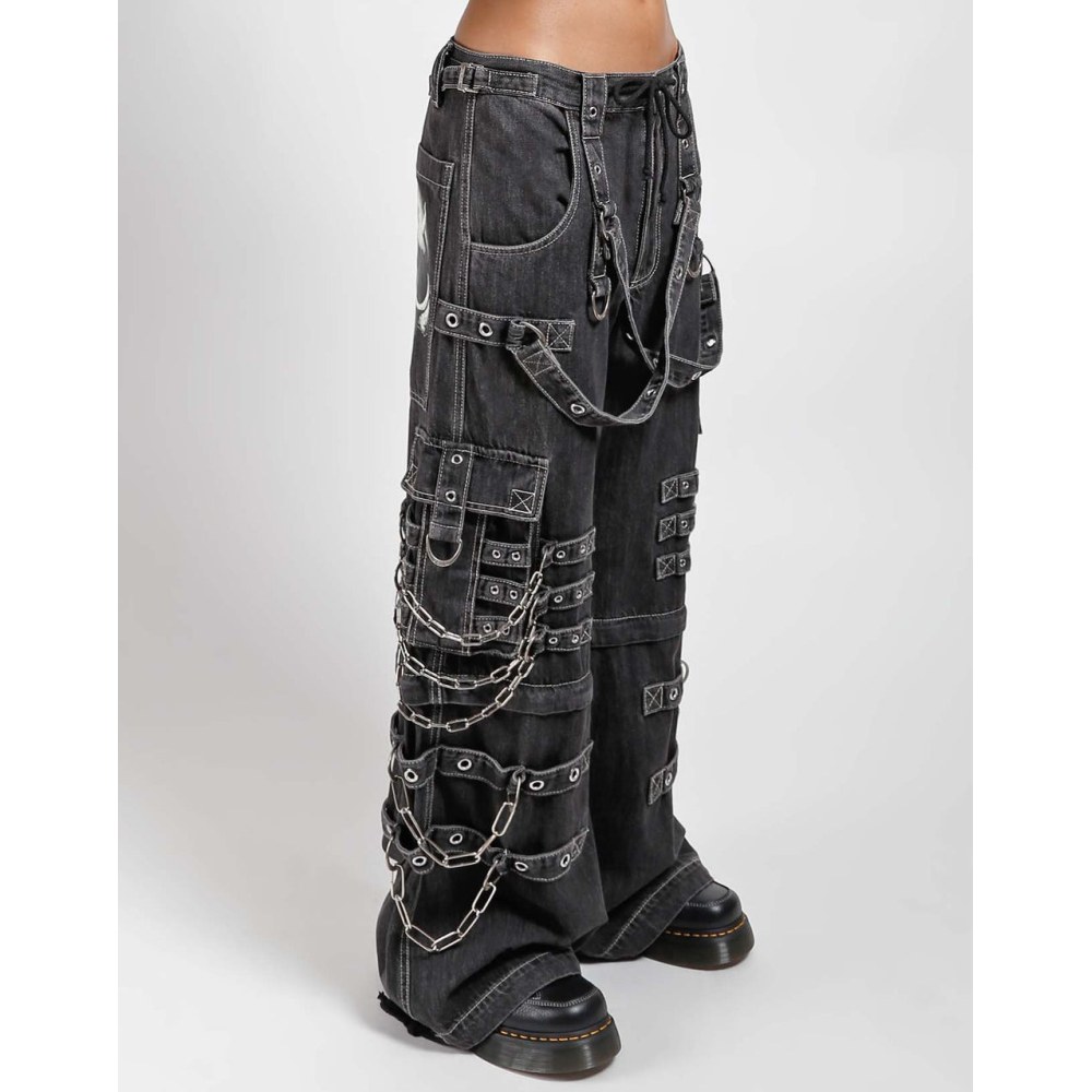 Tripp NYC - Devil Skull Wijde broek - Zwart